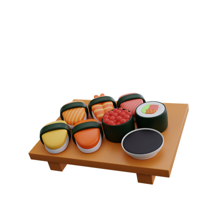 Prato de sushi  3D Icon