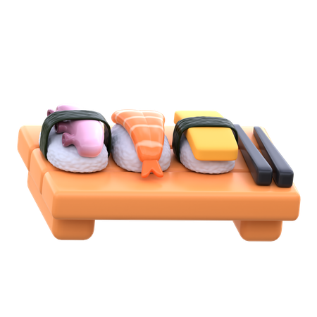 Prato de sushi  3D Icon