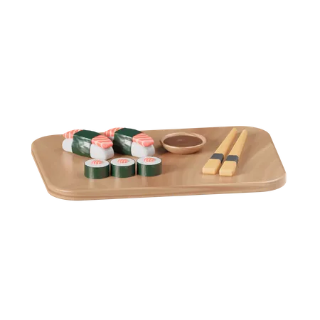 Prato de sushi  3D Icon
