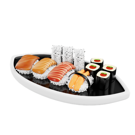 Prato de sushi  3D Icon