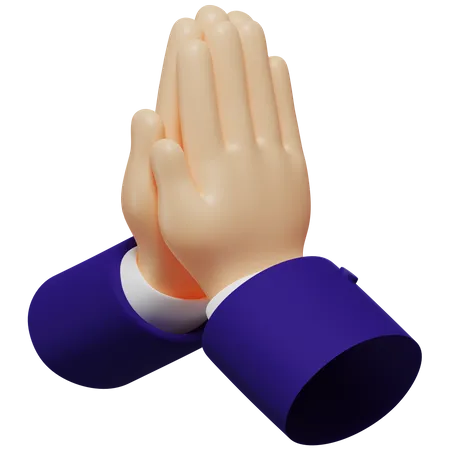 Pray  3D Illustration