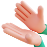muslim prayer hand 3d logo