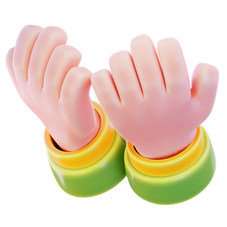 Pray hand  3D Icon