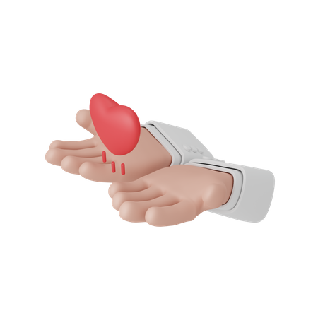 Pray Hand  3D Illustration