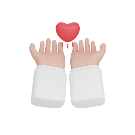 Pray Hand  3D Illustration