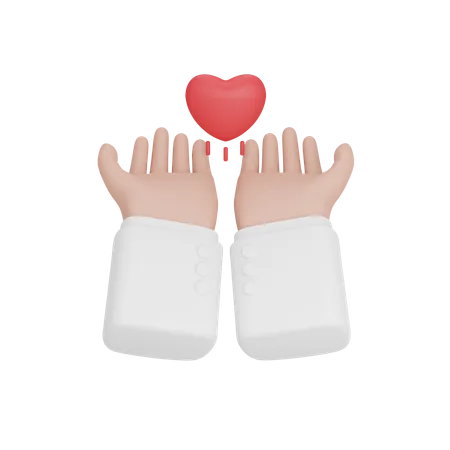 Pray Hand  3D Illustration