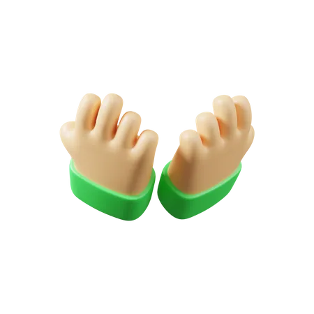 Pray Hand  3D Illustration