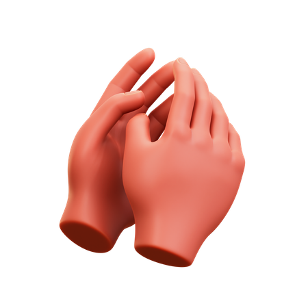 Pray Hand  3D Illustration