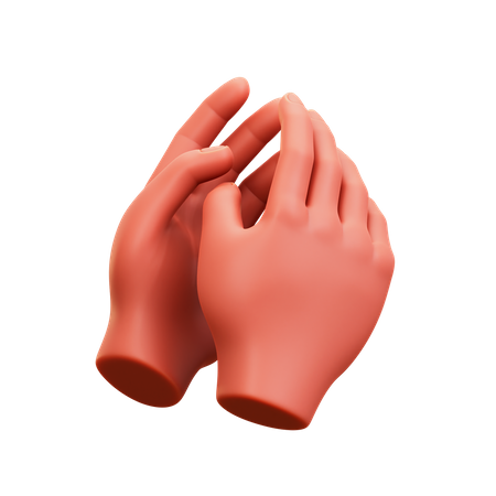 Pray Hand 3D Illustration