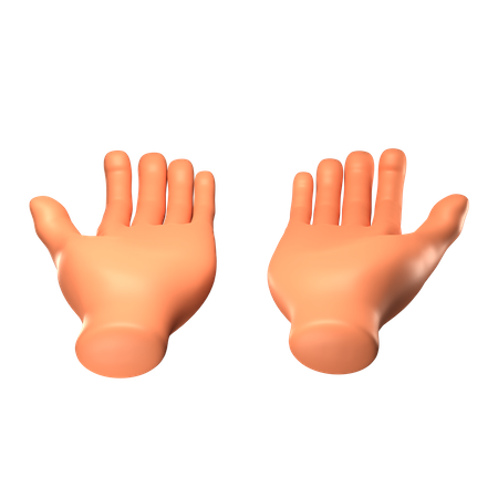 Pray hand gesture 3D Illustration