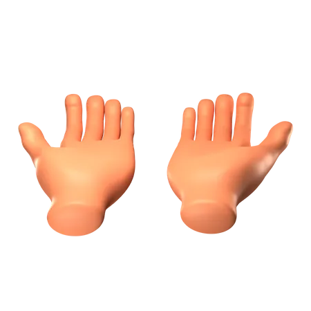 Pray hand gesture  3D Illustration