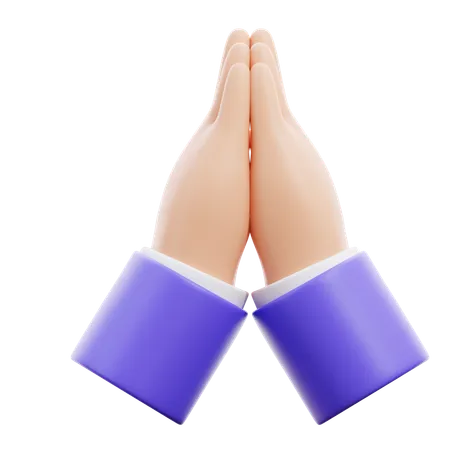 Pray Hand Gesture  3D Icon