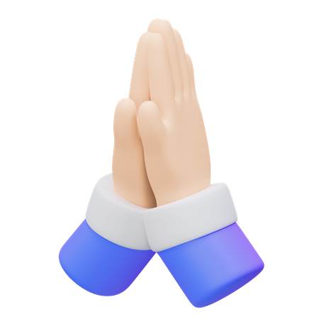 Pray Hand Gesture  3D Icon