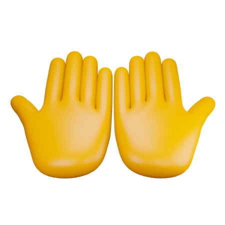 Pray hand gesture 3D Illustration