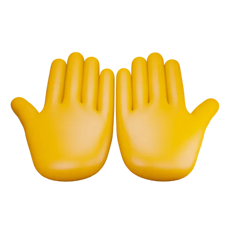 Pray hand gesture  3D Illustration