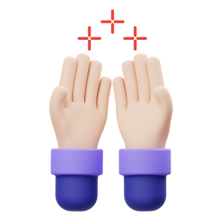 Pray Hand Gesture 3D Illustration