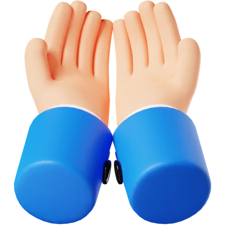 Pray Hand Gesture 3 D Illustration 3D Icon