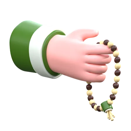 Pray With Beads 3 D Ramadan Icon 3D Icon