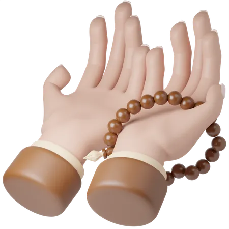 Pray With Beads  3D Icon