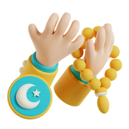 Pray With Beads  3D Icon