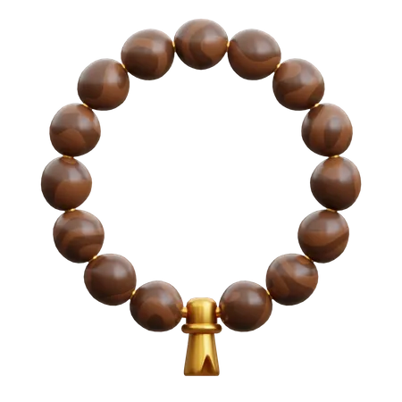 Wooden Prayer Beads 3D Icon