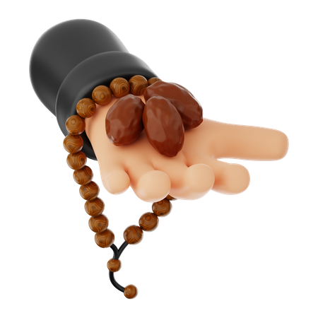 Prayer Beads And Dates  3D Icon