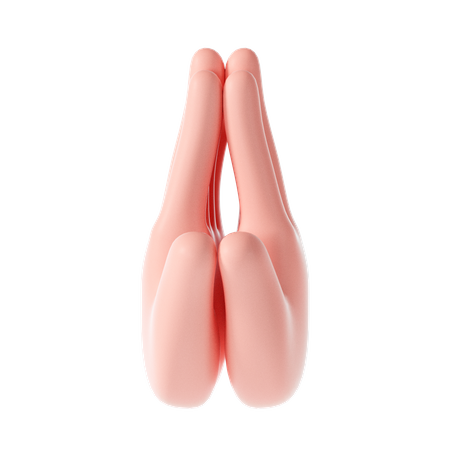 Prayer gesture  3D Illustration