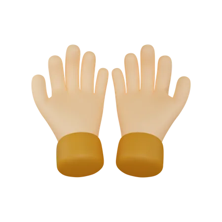 3 D Pray Hand Gesture 3D Illustration
