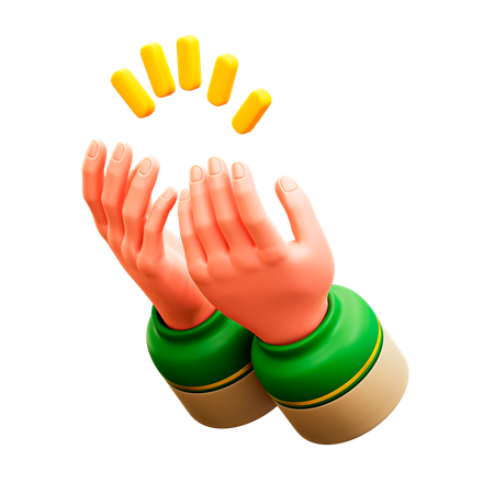 Prayer Hand 3D Illustration