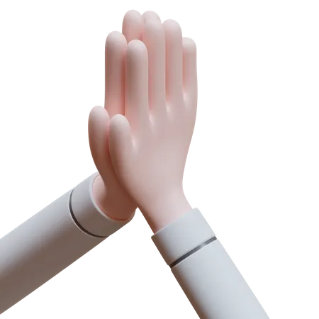 Prayer hand gesture 3D Illustration