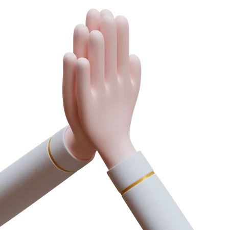 Prayer hand gesture  3D Illustration