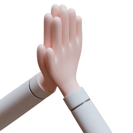 Prayer hand gesture  3D Illustration