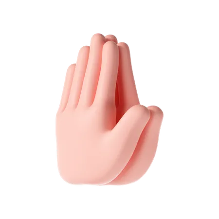 Prayer hand gesture  3D Illustration