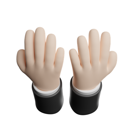 Prayer Hand Gesture 3D Illustration