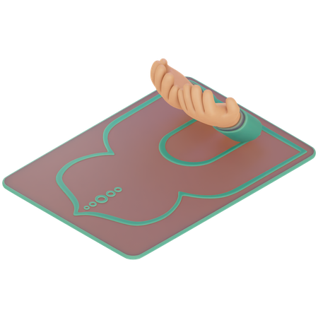 Prayer Rug with Hand  3D Icon