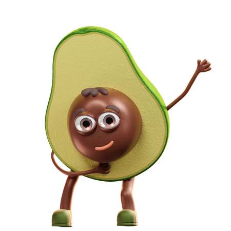 Praying Avocado  3D Icon