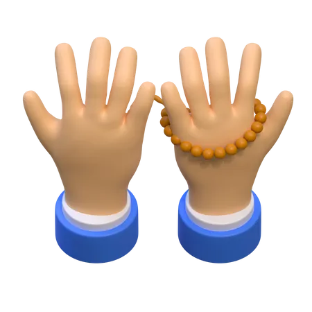 Hand Praying Icon Ramadan 3 D Illustration 3D Icon