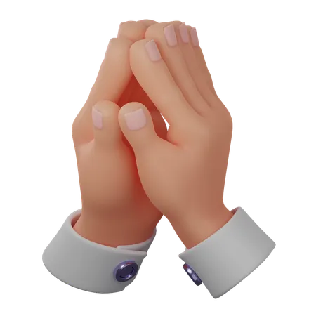 Praying Hand  3D Icon