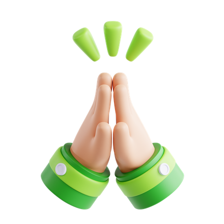 Praying Hand  3D Icon