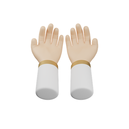 Praying Hand 3D Illustration