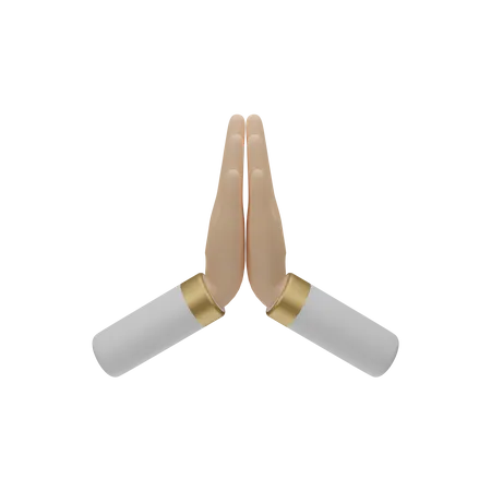 Praying Hand 3D Illustration
