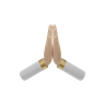muslim prayer hand emoji 3d