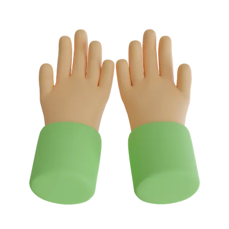 Praying Hand Illustration 3D Icon