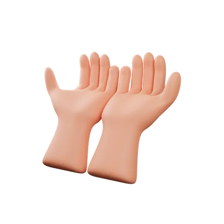 Praying hand gesture  3D Icon