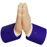 praying 3d logo