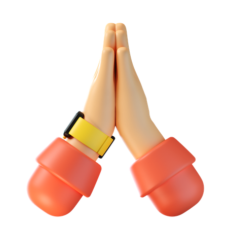 Praying Hand Gesture  3D Icon