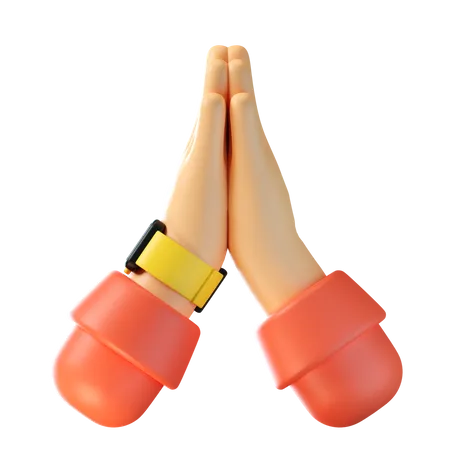 Praying Hand Gesture  3D Icon