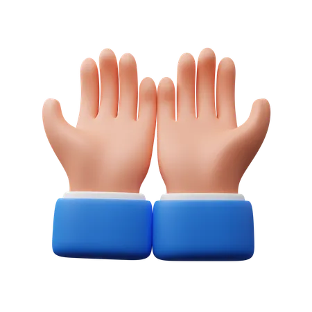 Praying hand gesture  3D Icon