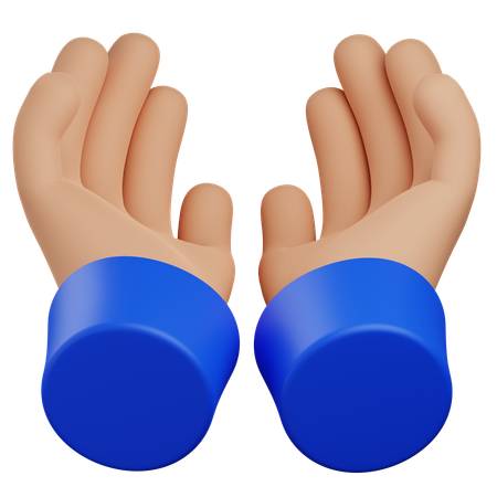Praying hand gesture  3D Icon