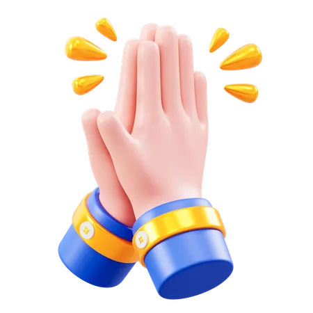 Praying hands  3D Icon